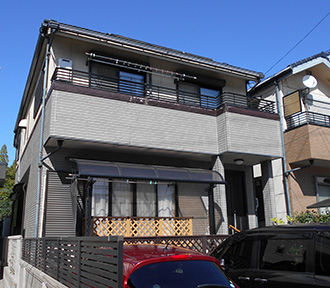 愛知県名古屋市T様_外壁塗装工事_施工前外観画像