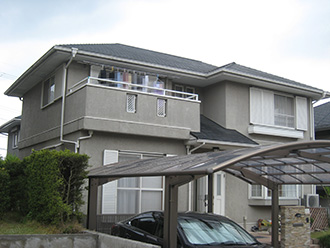 岐阜県可児市N様_外壁屋根塗装工事_施工前外観画像