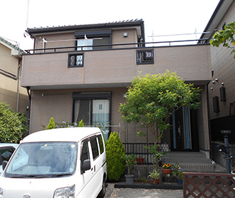 愛知県尾張旭市I様_外壁塗装工事_施工前外観画像