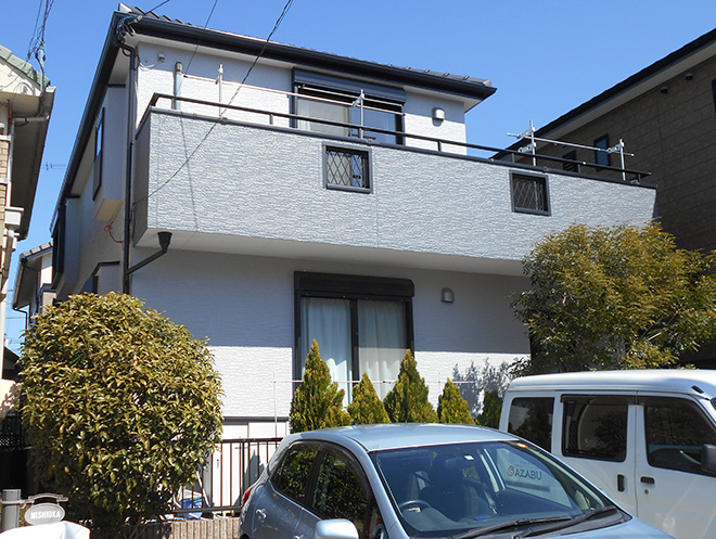 愛知県尾張旭市I様_外壁塗替え工事_施工後全景写真