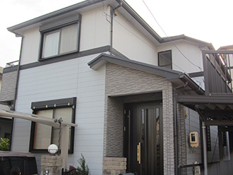 愛知県春日井市S様_外壁屋根塗装工事_施工前外観画像