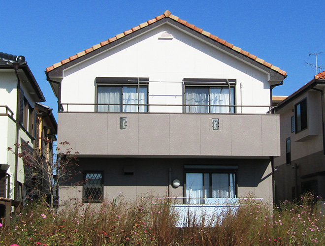 愛知県春日井市F様_外壁塗装工事_施工後全景写真_株式会社麻布