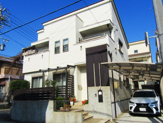 愛知県名古屋市O様_外壁塗装工事_施工後全景写真_株式会社麻布