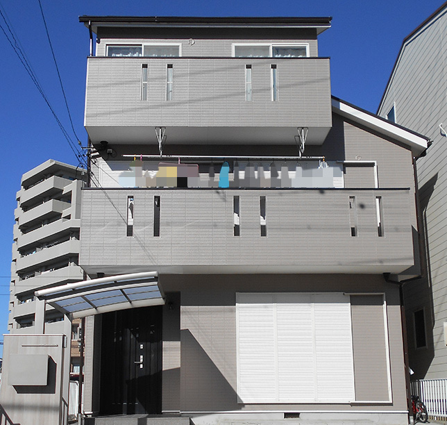 愛知県一宮市F様_外壁屋根塗替え工事_施工後全景写真
